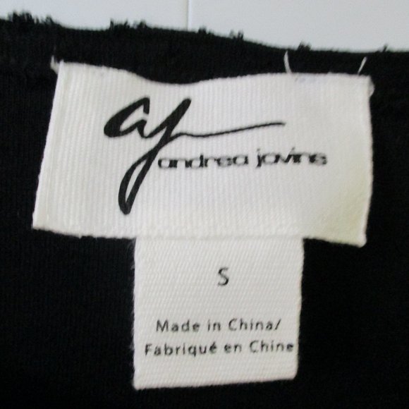 Andrea Jovine Black Swiss Dot Dolman Top Size S - Picture 3 of 5